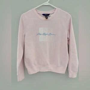 Polo Ralph Lauren big Girls Sz XL (16) graphic fleece crewneck sweatshirt
